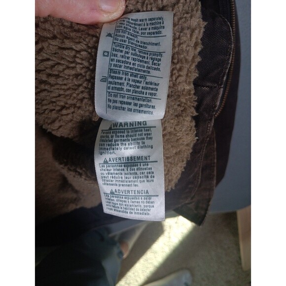 Carhartt Sierra Jacket Sherpa Lined J141 DKB Dark Brown Hood Men’s XL - Picture 10 of 16